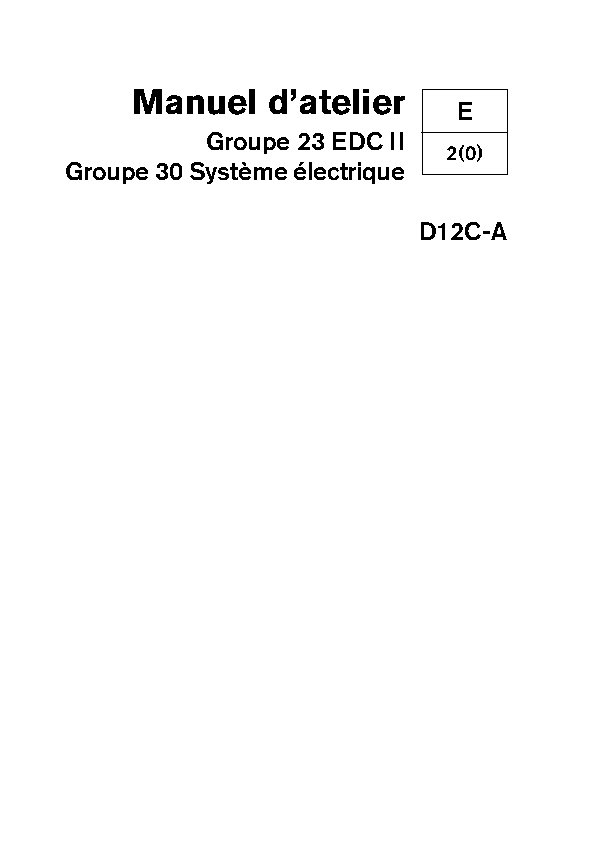 7740698 M.ATELIER D12C-A Groupe 23 EDC II & Groupe 30 Système Electrique